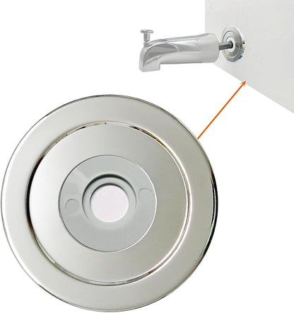 1/4" Thick SUS304 Tub Spout Cover Ring, Bathtub Faucet Surround Sealing Spacer Plate, Bath Shower Remodel Trim Faceplate Gasket (Chrome)