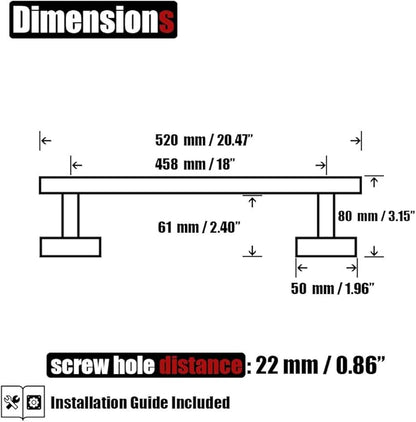JQK Champagne Bronze Towel Bar, 20.5 Inch 304 Stainless Steel Thicken 0.8mm Towel Rack Bathroom, Towel Holder Wall Mount, Useable Length 18 Inch, TB110L18-CB