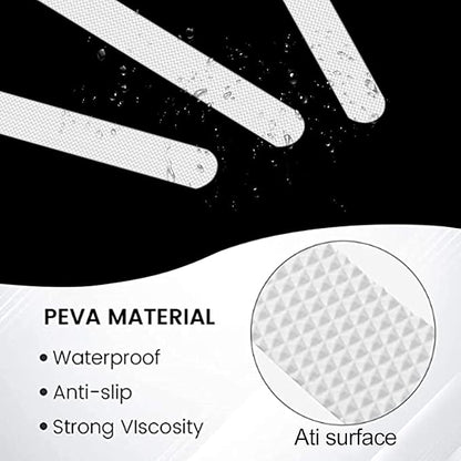 Anti Non Slip Bathtub Shower Stickers, Safety Bathtub Non Slip Stickers, Anti Skid Treads Tape for Shower,Tub,Steps, Floor-Strength Adhesive Grip Appliques for Baby,Senior,Adult 8 * 0.8In 24 pcs