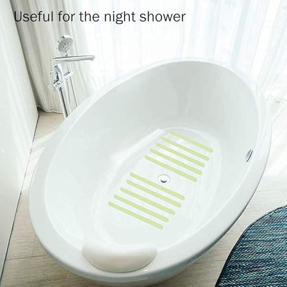 Bathtub Non Slip Stickers Luminous Shower Mats for Showers Anti Slip Bath Tub Stickers with Scraper,Adhesive Showers Treads Slip Strip for Bath,Boats,Stairs,Swimming Pools,Health Clubs-24 Pcs