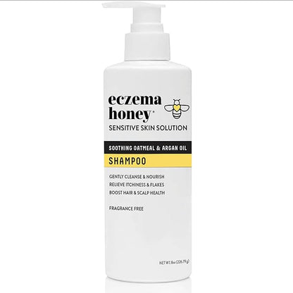 ECZEMA HONEY Nourishing Shampoo - Helps with Psoriasis, Dermatitis, & Flaking - Daily Dandruff Shampoo & Scalp Care - Itchy Scalp Treatment for Men, Women & Kids (8 Oz)