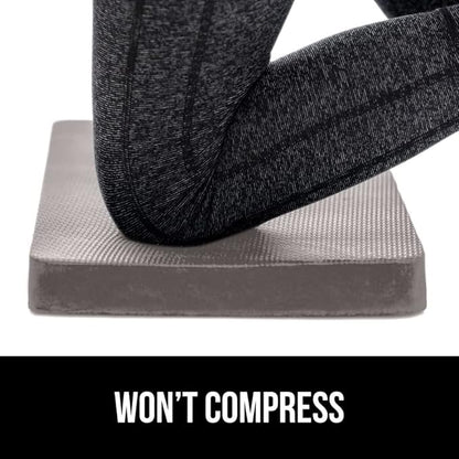 GORILLA GRIP Extra Thick Patent Pending Soft Foam Kneeling Pad, Supportive Large Cushion Knee Pads for Gardening, Baby Bath Time, Dirt and Water Resistant, Workout and Garden Supplies, 17.5x11, Gray