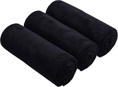 HOPESHINE Gyms Towels for Men & Women Microfiber Exercise Fitness Home Absorbent Sweat Yoga Towels Sports Towels Soft Fast Drying 16inch x32inch 3-Pack