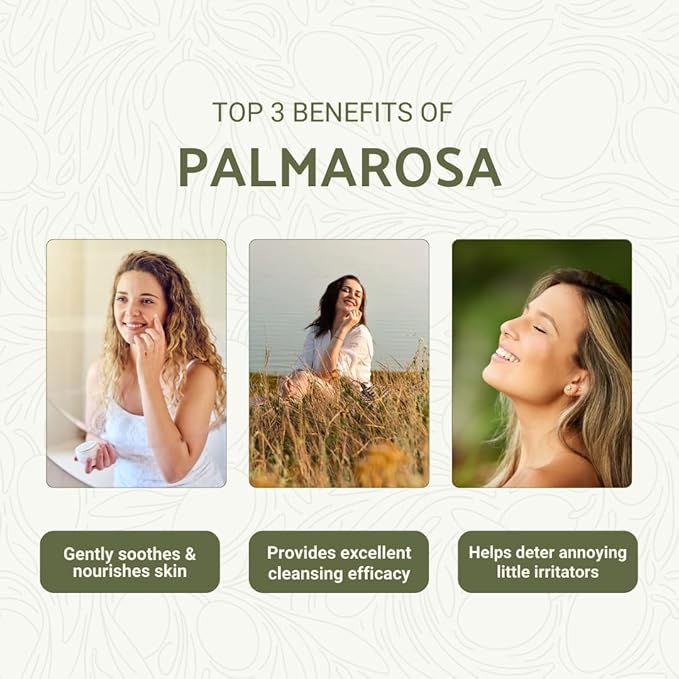 Palmarosa Essential Oil Direct from Norex Flavours India for Skin and Aromatherapy - Aceite de Palmarosa for Candle Scent for Candlemaking and Soaps (22lbs)
