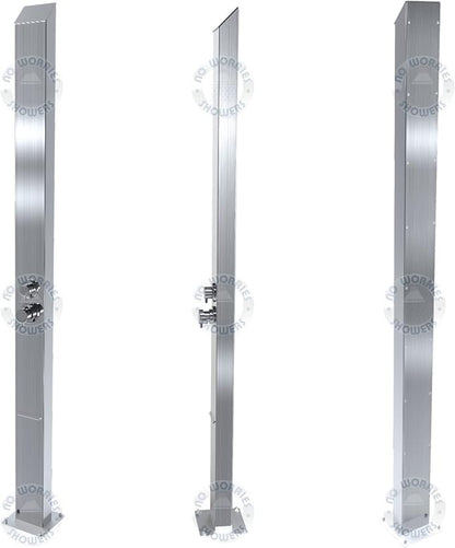 Outdoor Shower Toorak 316 Marine Grade Stainless Steel Panel-No Rust! Perfect for Swimming Pools, Backyards, Beach Houses, Resorts. Hot & Cold Water Connections, Wall Mounted or Freestanding Options
