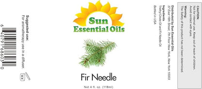 Sun Essential Oils 4oz - Fir Needle Essential Oil - 4 Fluid Ounces - Fir Needle Oil