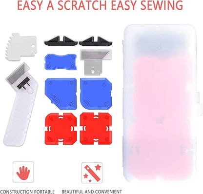 11 Piece Set ，Professional Caulking Tool Kit with Sealant Finishing Tools，Easy Silicone Caulking with Guides，Caulk Removal Tools and Fill Removal Tool Silicone Fill
