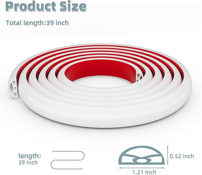 39Inch New Shower Threshold Water Dam Barrier,Collapsible Self-Adhesive Silicone Shower Water Guard for Bathroom Bathtub and Kitchen,Shower Water Blocker Suitable for Wheelchair Access(White)