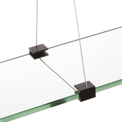 Spancraft Glass CR-12x48-Black Crane Glass Shelf, Black, 12" x 48"