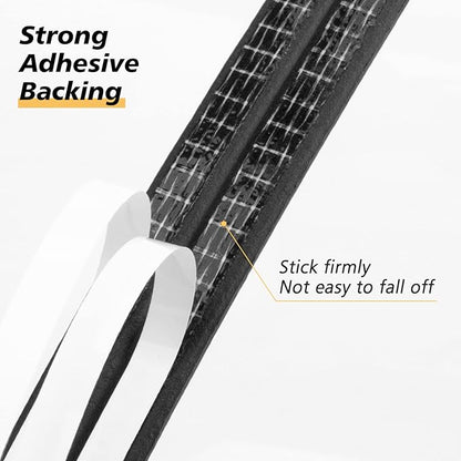 SUNMON Weather Stripping Door Seal, D-Type Strip Weather Stripping Seal Strip for Doors/Windows, Soundproofing Weatherstrip Gap Collision Avoidance 52 Feet (Black