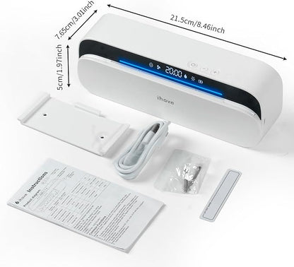 iHave Toothbrush Sanitizer and Holder, UV Toothbrush Holders for Bathrooms with 100M Negative Ions for 360° Disinfection, Mold Control & Odor Neutralization, 5-Slot Turbofan Drying Toothbrush Holder