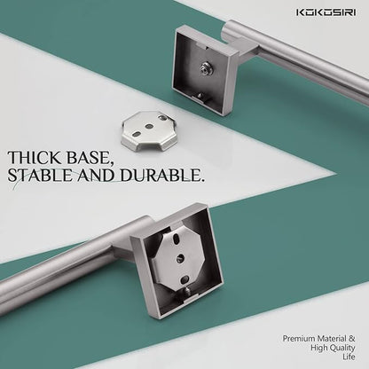 KOKOSIRI Towel Holder Bathroom Accessory Towel Bar for Bath Kitchen Necklace Holder 32 Inch Brushed Nickel Stainless Steel B4005BR-L32
