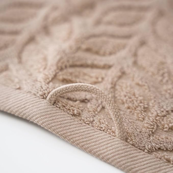 BAGNO MILANO Turkish Cotton Ultra-Soft Plush Absorbent Quick Dry Bathroom Towel Set, Made in Turkey (Sand Beige, 2 pcs Bath Towel Set)