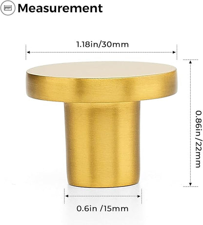 Ravinte 60 Pack Cabinet Knobs Gold Kitchen Cabinet Knobs Round Dresser Drawer Pulls Closet Door Pulls 1-1/5 Inch