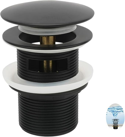 【Limited-time Promotion】 Pop Up Freestanding Tub Drain Plug, 2025 Upgraded freestanding tub Drain，Rust-Proof and Clog-Proof (for Most freestanding bathtubs) (Matte Black)