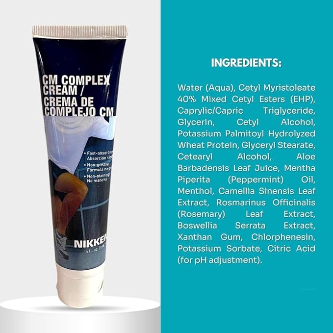 Sports Muscle Rub for Nikken CM Complex Cream 15071, Topical Muscle Relaxer Cream for Neck Tension, Legs & Knee Soreness & Muscular Body Aches, Fast, No Stain & Greaseless Massage Lotion (3 Pack)