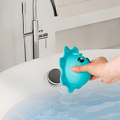 PandaEar Bathtub Overflow Drain Cover, Silicone Bath Tub Drain Stoppers, Bathroom Drain Cover, Blue