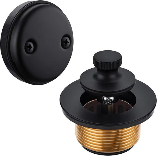 BESTILL Lift and Turn Bathtub Drain Bath Tub Trim Set Conversion Kit, Matte Black