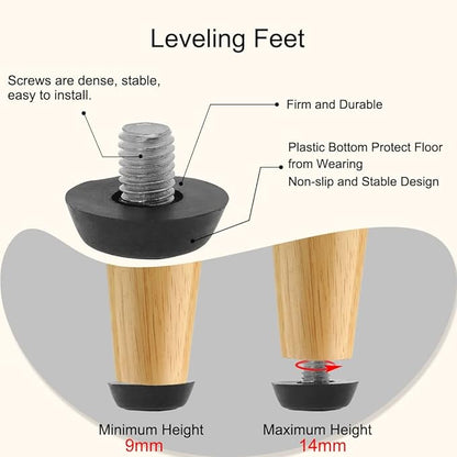 uxcell Metric M8 x 1.25 Furniture Glide Leveling Feet Adjustable Leveler Floor Protector for Table Desk Cabinet Leg 8 Pack