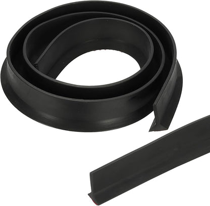 PATIKIL 39 Inch Collapsible Shower Threshold Water Dam Guard, Shower Stopper Barrier Self Adhesive Sink Splash Guards for Frameless Shower Door Bottom, Black (1.2"Wx0.6"T)
