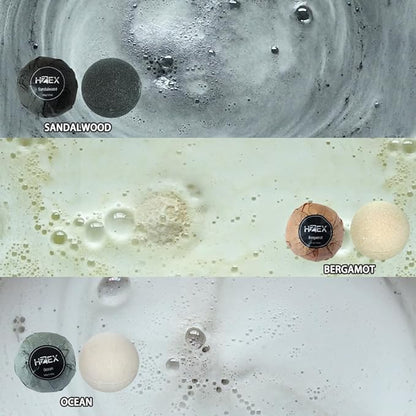 Charcoal Bath Bombs Gift Set – 6 Piece Natural Spa Fizzies with Essential Oils – Handmade Organic Moisturizing Vegan Bath Bombs for Relaxation, Detox, Stress Relief – Gifts for Men & Women