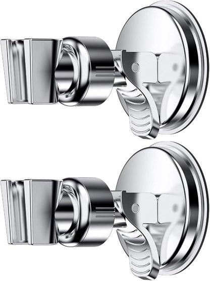 Adjustable Shower Head Holder, Bathroom Suction Cup Handheld Shower Head Bracket, Removable Handheld Showerhead & Wall Mounted Suction Bracket (Two Packs)