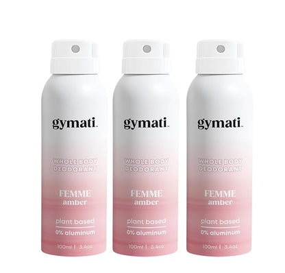 Gymati Fitness Body Deodorant Spray Aluminum Free - Women - Pack of 3