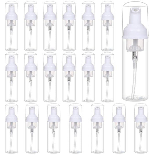 24 PCS Foam Pump Bottle Dispenser Refillable 2oz/60ml Empty Travel Size Foam Bottle for Lash Shampoo Hand Soap Shampoo Lash Cleanser Packaging Liquid Cleaning