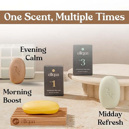 Elliqua Triple Milled Body Bar Soap – No.2 – Coconut & Vanilla – Made in USA – Vegan, Plastic-Free, Natural, Eco-Friendly, Long-Lasting, Cruelty-Free – No Parabens or Sulfates