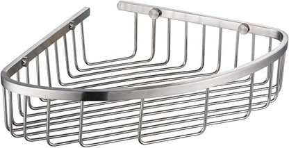 Bathroom Shower Caddy Corner Shelf, Corner-Hollow Design, Ultra Sturdy Rust-Proof Stainless Steel Shelf Organizer Shampoo Holder, Wall Mounted Storage Rack for Bathroom, Brushed Nickel