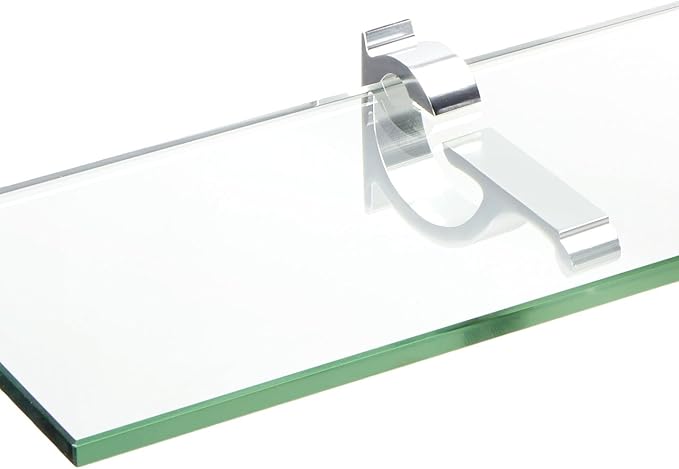 Spancraft Glass M-12x14-Chrome Monarch Glass Shelf, Chrome, 12" x 14"