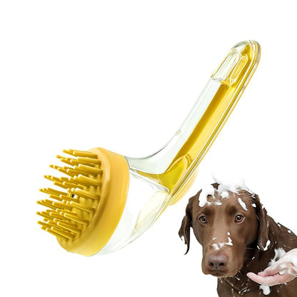 Dog Bath Brush – Cat Grooming Scrubber With Soap Dispenser, Gentle Massage Cleaning Tool | Ideal For Puppies Kittens Pets, Home Bathing, Swimming Pool, Beach, Travel And Professional Groomers