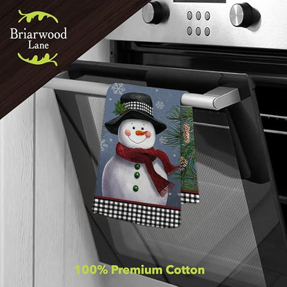 Briarwood Lane Smiling Snowman Cotton Hand Towel