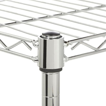 5 Tier Storage Racks Shelving, Heavy Steel Pantry Shelves, Adjustable Wire Shelving Rack, Suitable for Garage, Kitchens, Bathroom, Offices, 21.7" W x 17.7" D x 71" H, Chrome