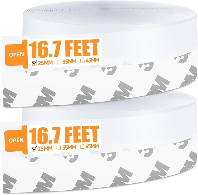 33.5 Ft Weather Stripping Seal Strip, Silicone Draft Stopper, Self Adhesive Shower Door Bottom Seal and Insulation Strip for Frame Windows and Glass Gaps (Transparent, 25+25mm)