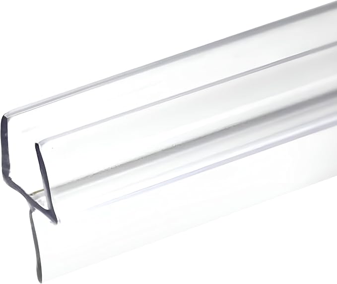 KC Hardware 36 Inch Frameless Clear Shower Door Bottom Seal with Wipe, Shower Door Sweep for 3/8 Glass- Stops Water Leakage and Shower Leaks