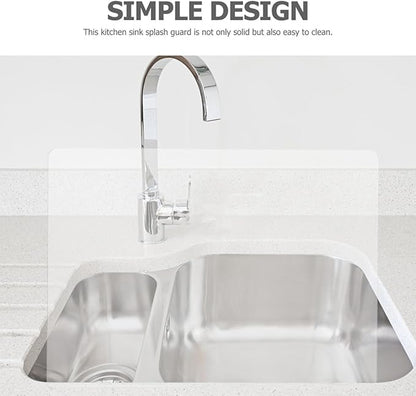 Acrylic Splash Guard for Kitchen Sink, Freestanding Splash Panel Barrier Behind Faucet, Suitable for Bathroom and Bathtub,