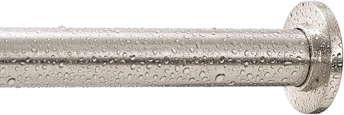 Ivilon Tension Curtain Rod - Spring Tension Rod for Windows or Shower, 24 to 36 Inch. Brushed Nickel