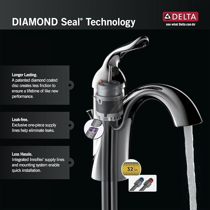 Delta Faucet Lahara Roman Tub Faucet Set with Hand Shower - T4738-SS - Bathtub Trim Kit with Tub Faucet, Handles & Hand Shower - Stainless (Valve Sold Separately)