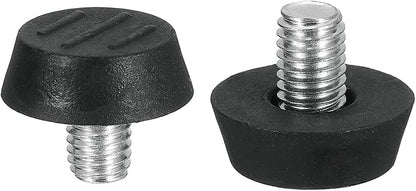 M8x10x22mm(DxLxOD) Screw on Furniture Glide Leveling Feet - 12Pack - Good for Furniture - Adjustable Thread Furniture Levelers - Black