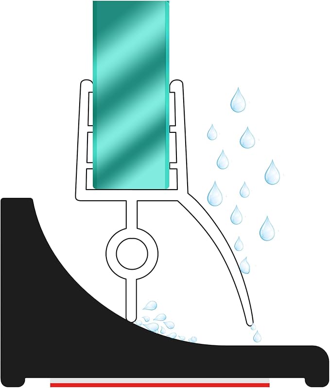 67Inch Shower Threshold Water Dam, Self-Adhesive Silicone Shower Barrier Water Stopper Shower Door Bottom Seal Strip Shower Splash Guard for Bathroom Kitchen Bathtub