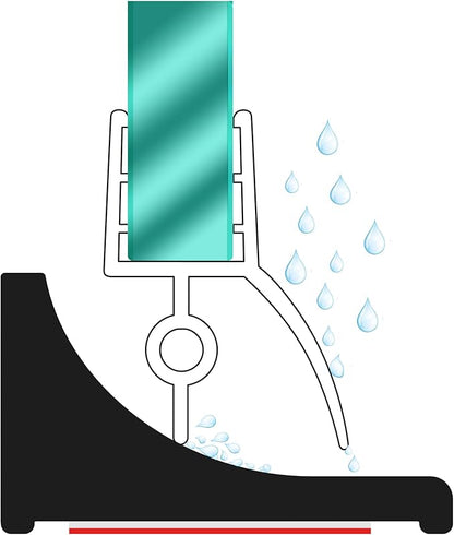 67Inch Shower Threshold Water Dam, Self-Adhesive Silicone Shower Barrier Water Stopper Shower Door Bottom Seal Strip Shower Splash Guard for Bathroom Kitchen Bathtub