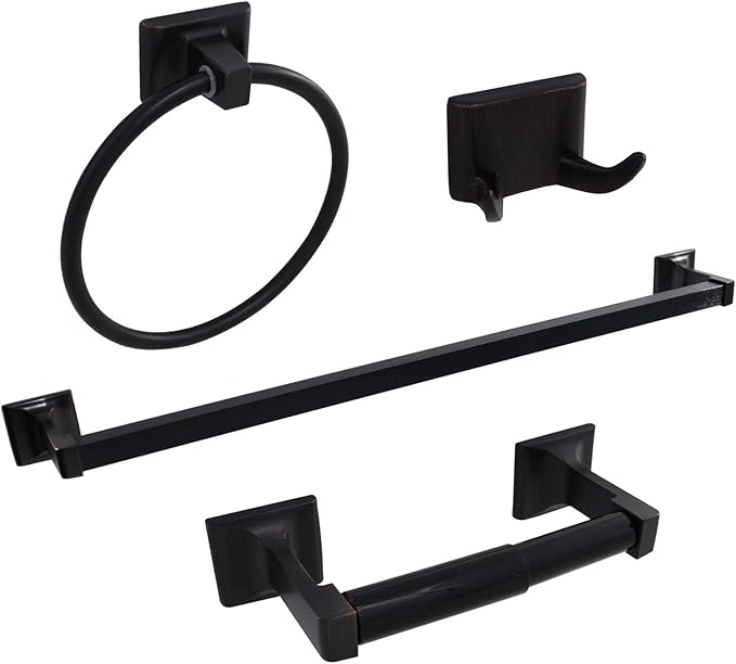 Formosa Design Hardware 4-Piece Bathroom Hardware Kit (Dark Bronze)