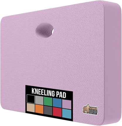 GORILLA GRIP Extra Thick Patent Pending Soft Foam Kneeling Pad, Supportive Large Cushion Knee Pads for Gardening, Baby Bath Time, Dirt and Water Resistant, Workout and Garden Supplies, 17.5x11, Purple