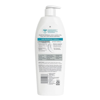 Curel Itch Defense Calming Body Lotion, Moisturizer for Dry, Itchy Skin, Body and Hand Lotion, with Advanced Ceramide Complex, Pro-Vitamin B5, Shea Butter, 20 Oz