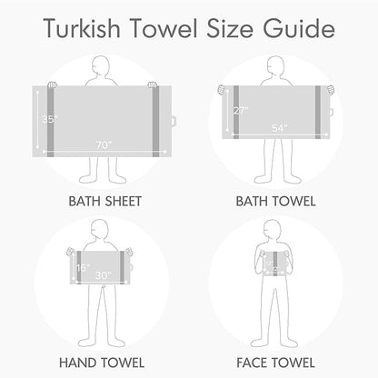 Comfort Spaces Turkish Bathroom Towel Set 6 Piece Luxury Bath Towel Set 2 Hand Towel for Bathroom 2 Washcloth 2 Large Bath Towel Sets Long Staple Ultra-Soft Quick Dry Towel Set Charcoal