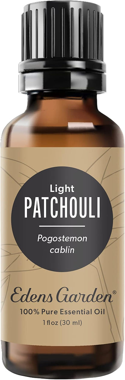 Edens Garden Patchoul- Light Essential Oil- 100% Pure Premium Grade, Undiluted, Natural, Therapeutic, Aromatherapy, The Best for Diffuser, Skin, Face, Hair 30 ml (1 fl oz)