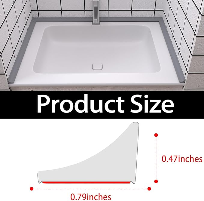 Collapsible Shower Threshold Water Dam, Self Adhesive Silicone Waterproof Barrier Bathroom and Kitchen Water Strip Dam Shower Guard for Dry And Wet Separation Caulk Seal Strip Edge Trim (39Inch, Grey)