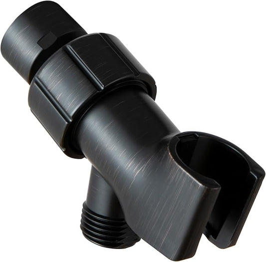 OFFO Shower Head Holder with Solid Metal Ball for Handheld Shower Head, Oil Rubbed Bronze Adjustable Shower Arm Mount for Connecting, 1/2 in IPS Female Inlet and Male Outlet