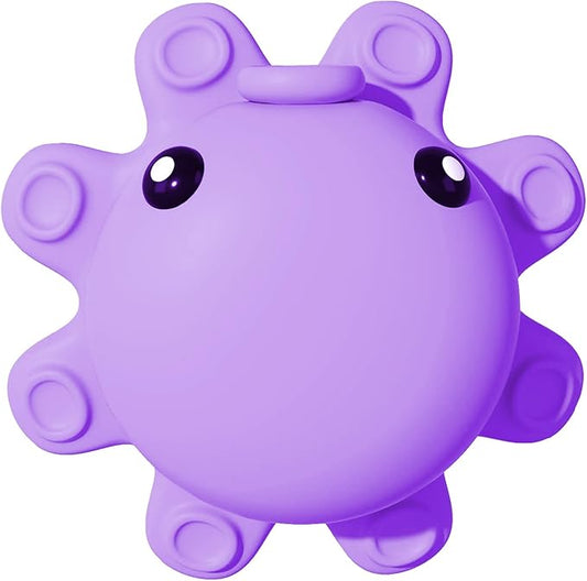 Bathtub Overflow Drain Cover - Tub Soak Bath Cover, Adds Inches of Water for Deeper Bath (Purple)